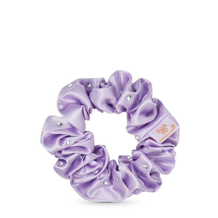 Crystalized Silk Scrunchie Lilac