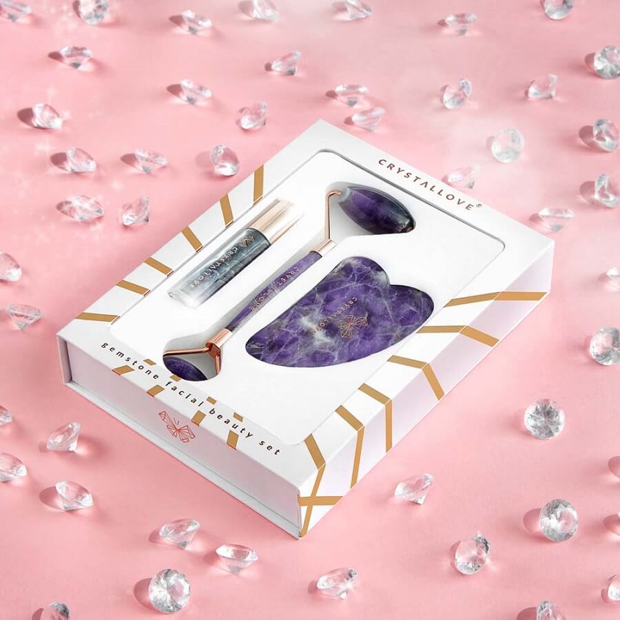 Amethyst Roller And Gua Sha Set