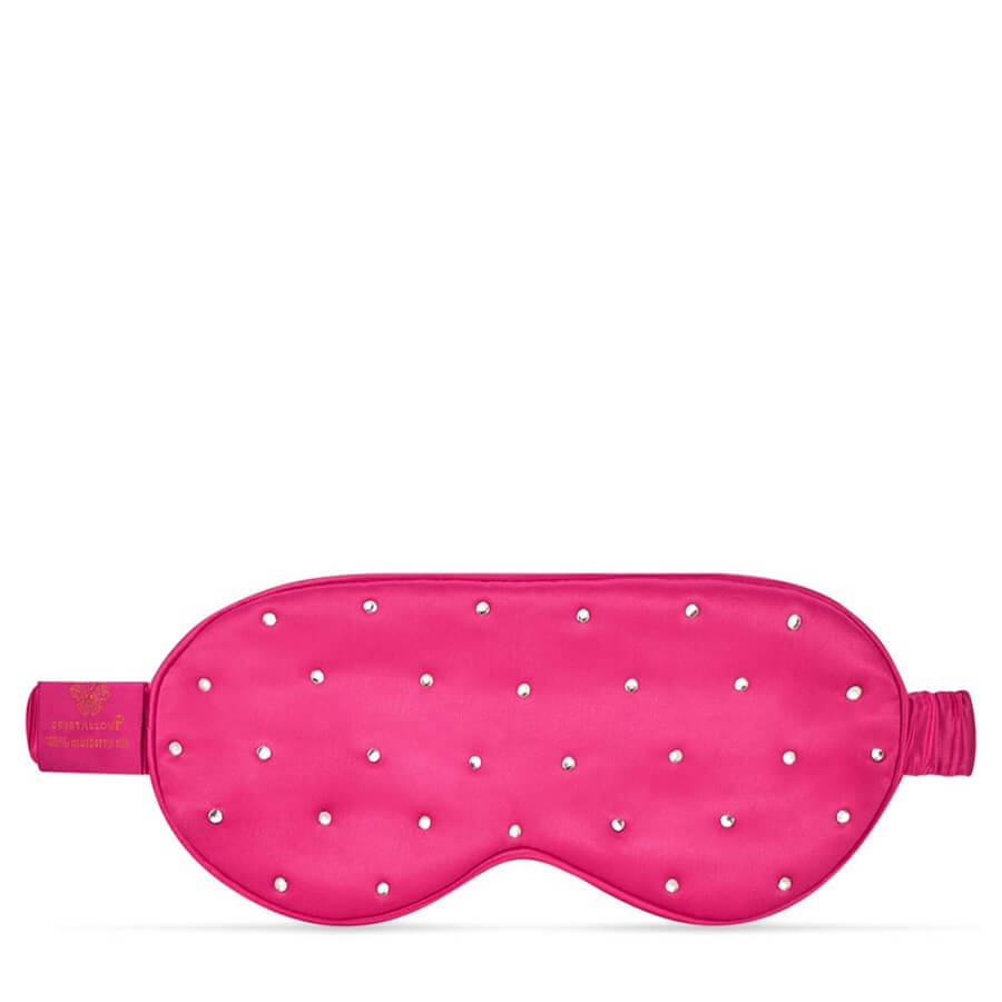 Crystalized Silk Eye Mask Hot Pink