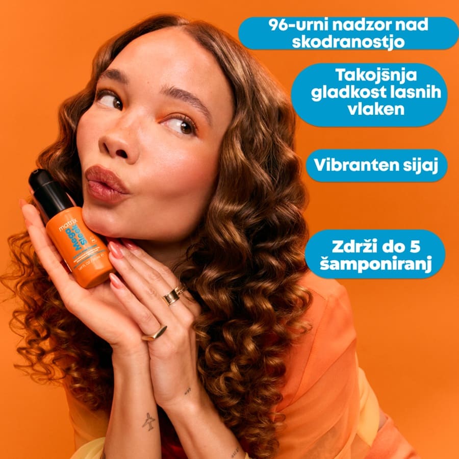 Mega Sleek 96H Anti-Frizz Topcoat Smoothing Serum