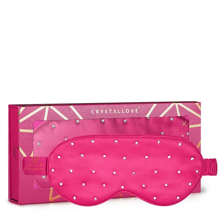 Crystalized Silk Eye Mask Hot Pink
