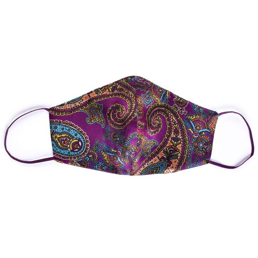 Silk Mask London Paisley Purple Man