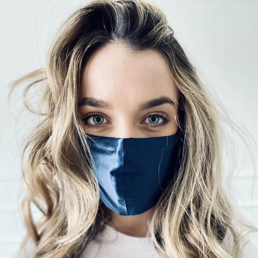 Svilena Maska Za Obraz Midnight Blue