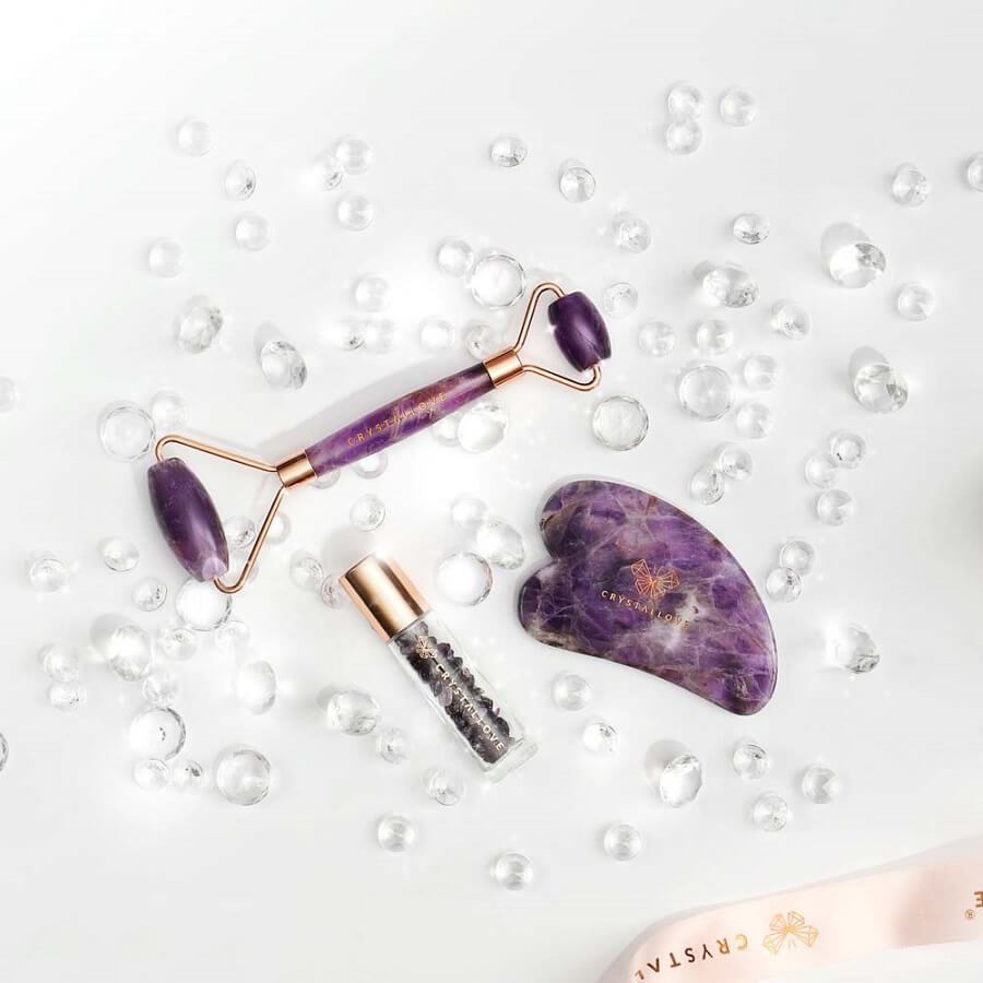 Amethyst Roller And Gua Sha Set