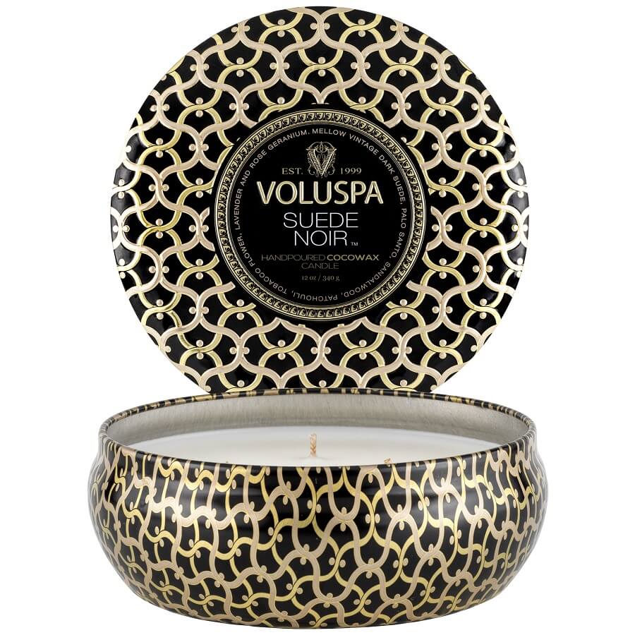 Suede Noir 3 Wick Tin Candle