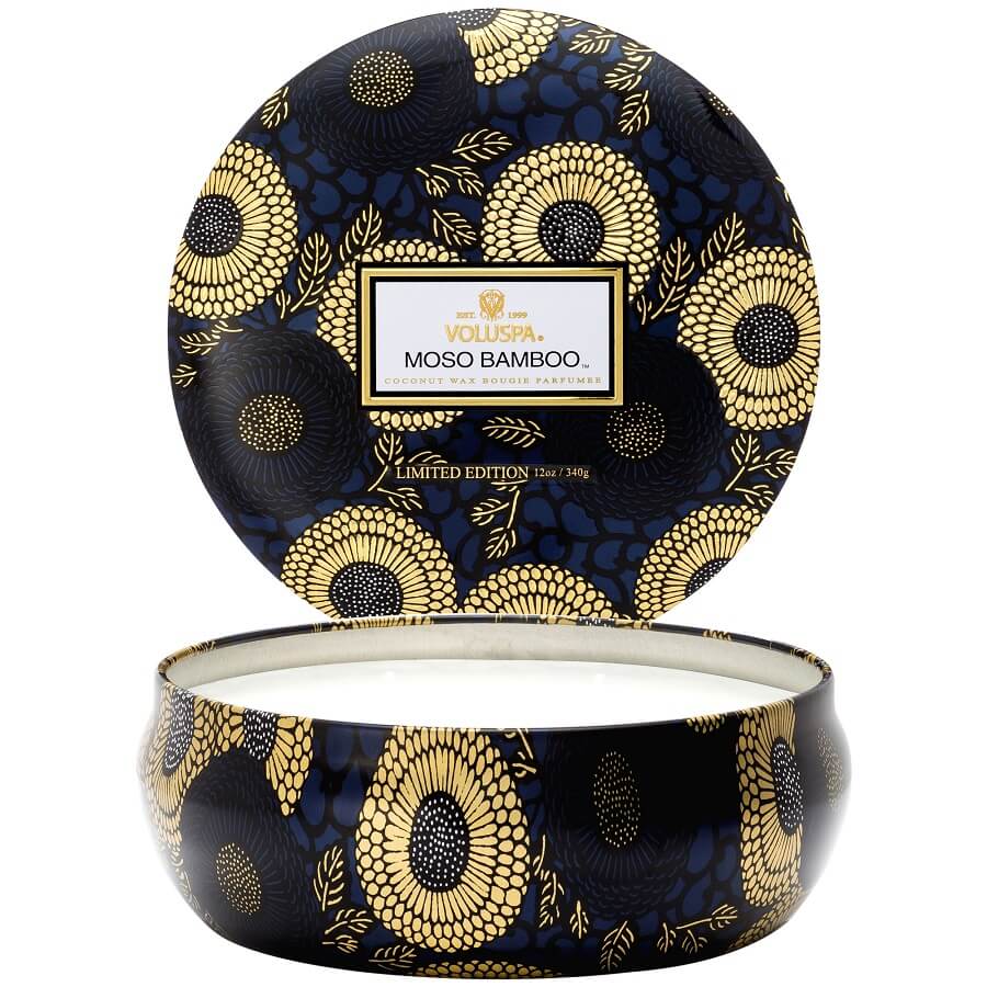Moso Bamboo 3 Wick Tin Candle