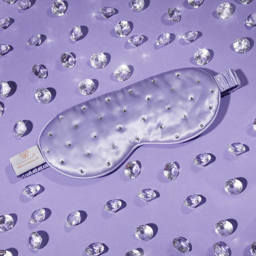 Crystalized Silk Eye Mask Lilac