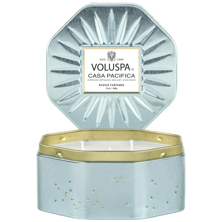 Casa Pacifica Octagon Tin Candle
