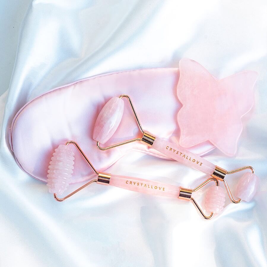 Butterfly Rose Quartz Gua Sha
