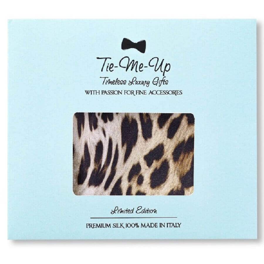 Silk Mask Animal Print Black