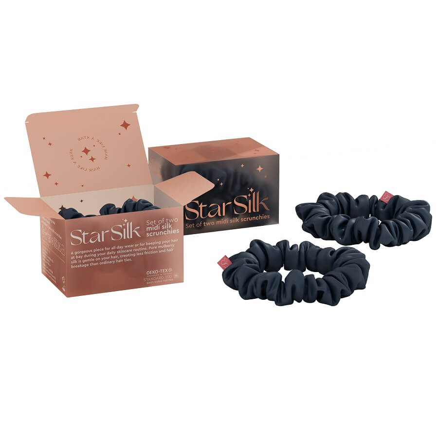 Silk Hairband Midi Midnight Blue
