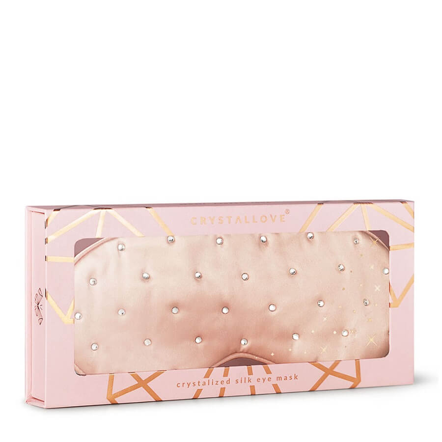 Crystalized Silk Eye Mask Rose Gold
