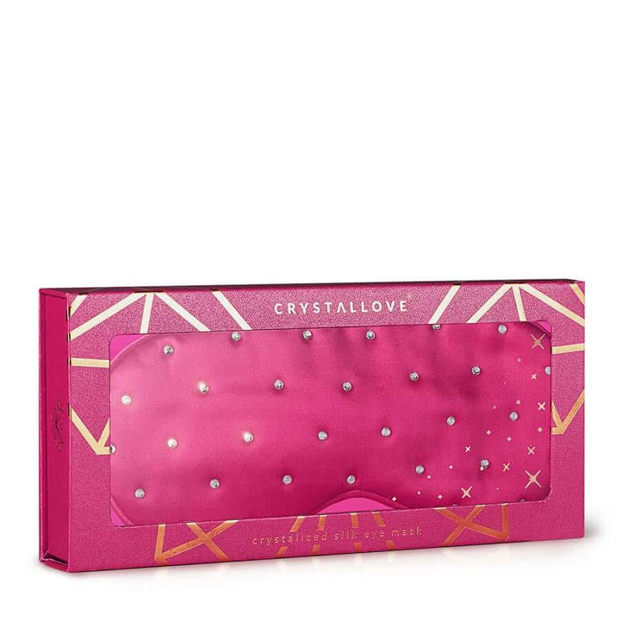 Crystalized Silk Eye Mask Hot Pink