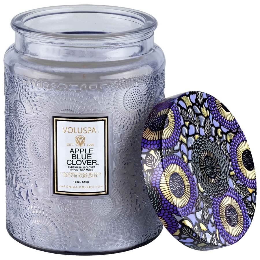Apple Blue Clover Large Jar Candle