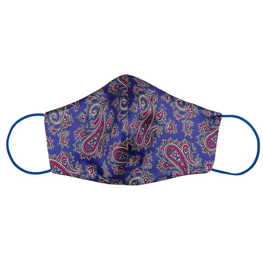 Silk Mask London Paisley Navy
