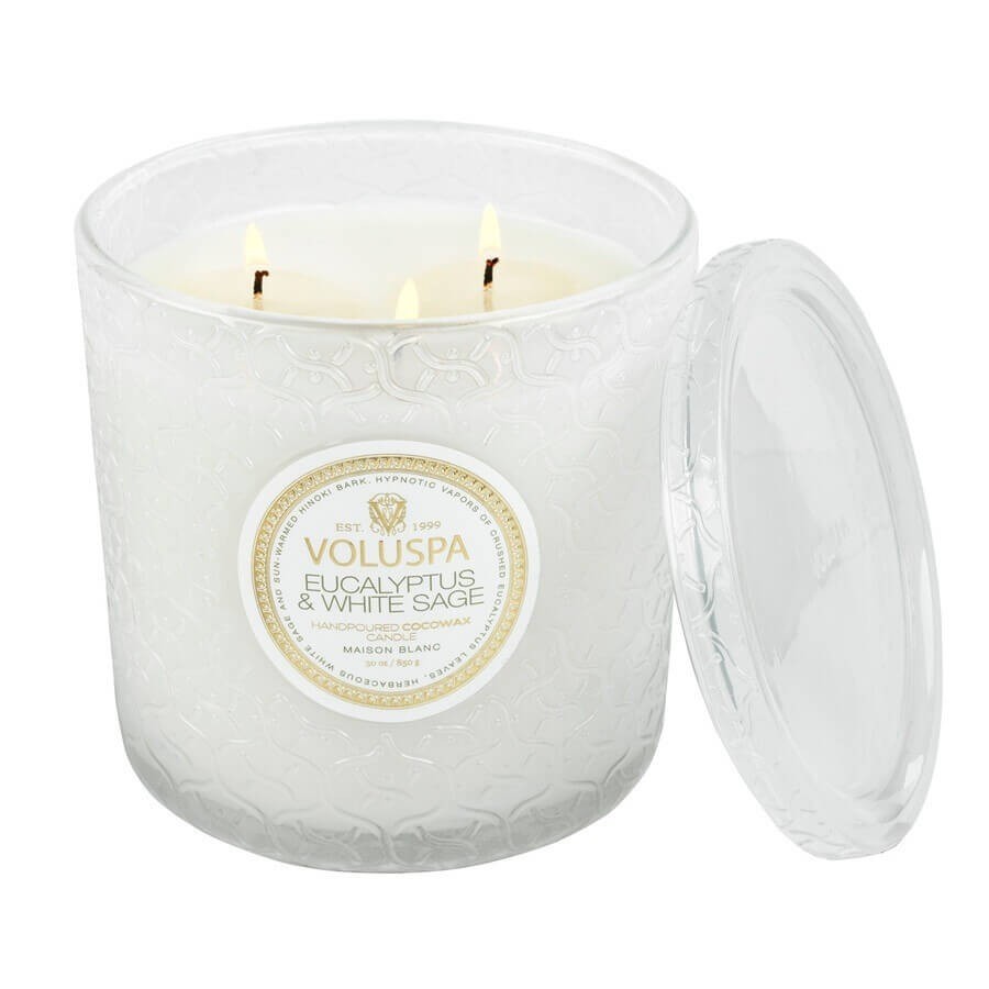 VOLUSPA - Eucalyptus & White Sage Luxe Candle - 