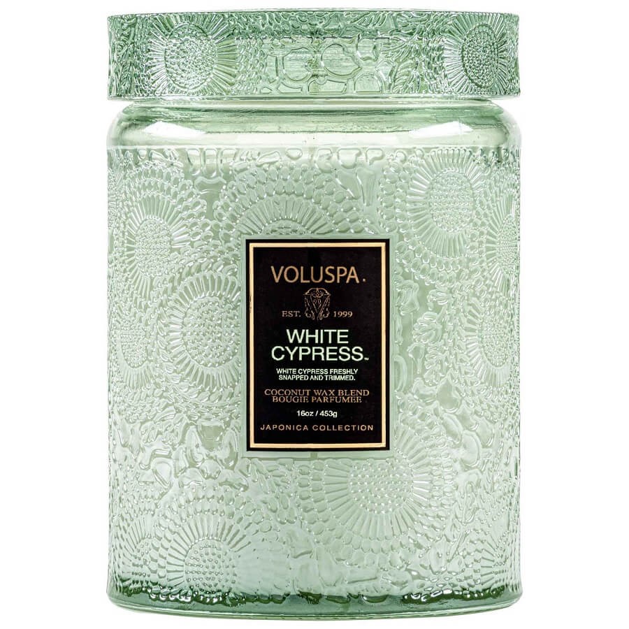 VOLUSPA - White Cypress Large Candle - 