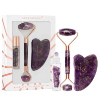 Crystallove Amethyst Roller And Gua Sha Set