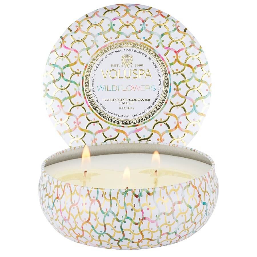 VOLUSPA - Wildflowers 3 Wick Tin Candle - 