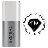 Semilac Nail Polish Top No Wipe White Sprinkles T19