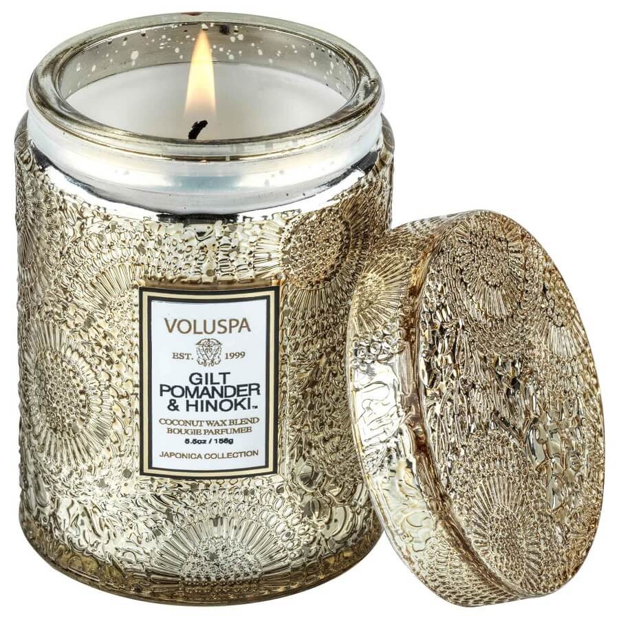 VOLUSPA - Gilt Pomander & Hinoki Small Jar Candle - 