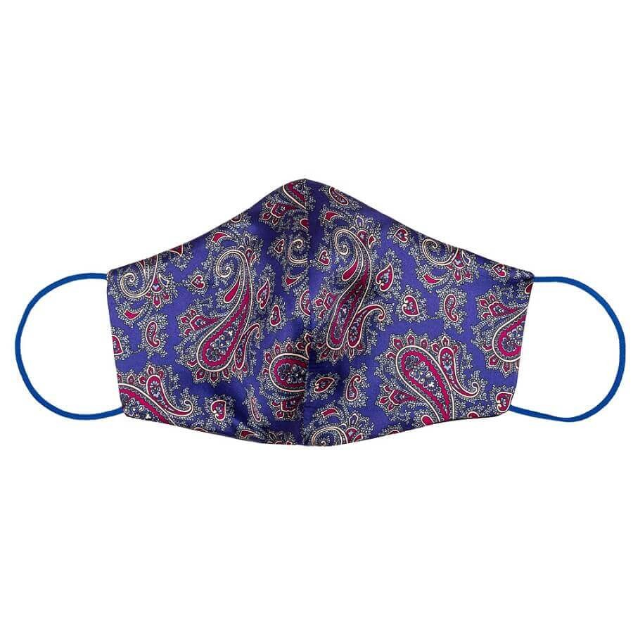 Tie-Me-Up! - Silk Mask London Paisley Navy - 