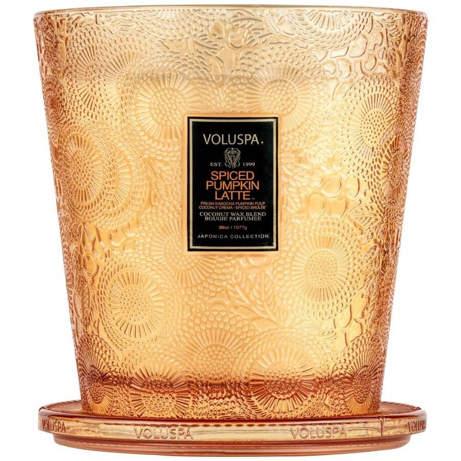 VOLUSPA - Spiced Pumpkin Latte 3 Wick Hearth Candle - 