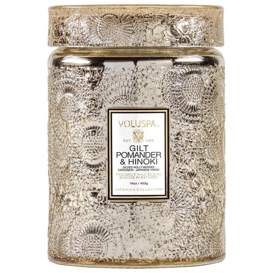 VOLUSPA - Gilt Pomander & Hinoki Large Jar Candle - 