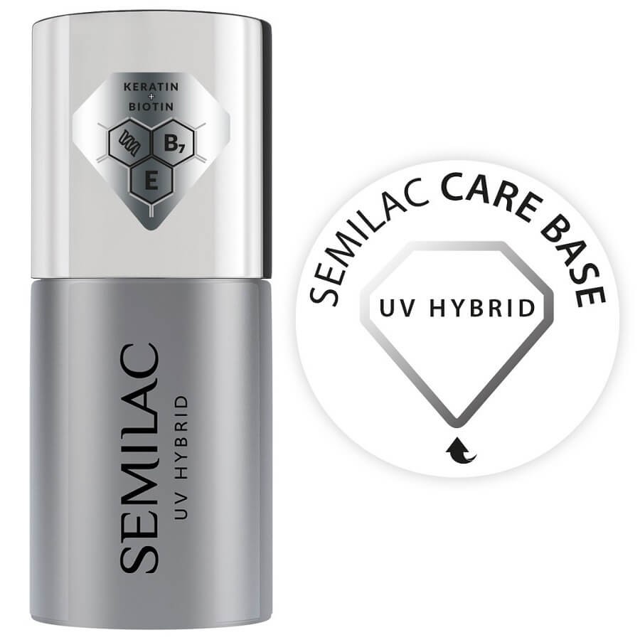 Semilac - Nail Polish Care Base Keratin + Biotin UV - 